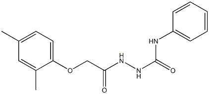 2-[2-(2,4-dimethylphenoxy)acetyl]-N-phenyl-1-hydrazinecarboxamide Struktur