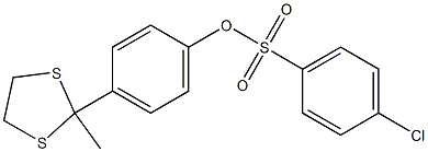 4-(2-methyl-1,3-dithiolan-2-yl)phenyl 4-chlorobenzenesulfonate Structure