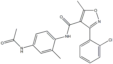N4-[4-(acetylamino)-2-methylphenyl]-3-(2-chlorophenyl)-5-methylisoxazole-4-carboxamide Structure