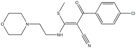 (Z)-2-(4-chlorobenzoyl)-3-(methylsulfanyl)-3-[(2-morpholinoethyl)amino]-2-propenenitrile Structure