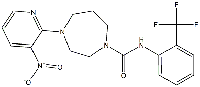 N1-[2-(trifluoromethyl)phenyl]-4-(3-nitro-2-pyridyl)-1,4-diazepane-1-carboxamide Struktur