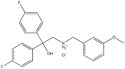 2,2-bis(4-fluorophenyl)-2-hydroxy-N-(3-methoxybenzyl)-1-ethanaminium chloride