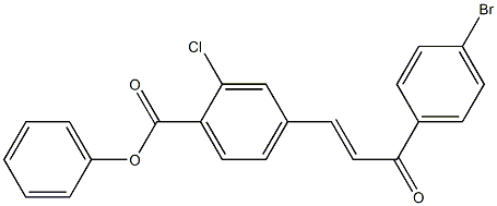4-[(E)-3-(4-bromophenyl)-3-oxo-1-propenyl]phenyl 2-chlorobenzenecarboxylate Struktur