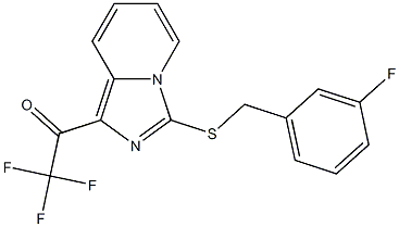 2,2,2-trifluoro-1-{3-[(3-fluorobenzyl)thio]imidazo[1,5-a]pyridin-1-yl}ethan-1-one Structure