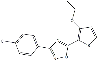 3-(4-chlorophenyl)-5-(3-ethoxy-2-thienyl)-1,2,4-oxadiazole Structure