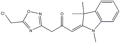 (3E)-1-[5-(chloromethyl)-1,2,4-oxadiazol-3-yl]-3-(1,3,3-trimethyl-1,3-dihydro-2H-indol-2-ylidene)acetone