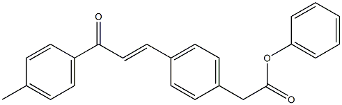 4-[(E)-3-(4-methylphenyl)-3-oxo-1-propenyl]phenyl 2-phenylacetate Struktur