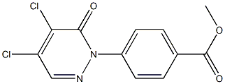 methyl 4-(4,5-dichloro-6-oxopyridazin-1(6H)-yl)benzoate Struktur