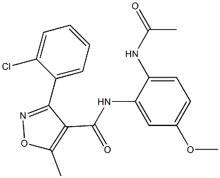 N4-[2-(acetylamino)-5-methoxyphenyl]-3-(2-chlorophenyl)-5-methylisoxazole-4-carboxamide