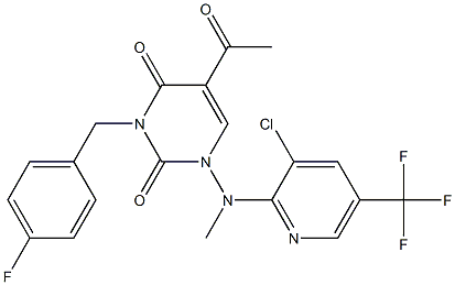 5-acetyl-1-[[3-chloro-5-(trifluoromethyl)-2-pyridinyl](methyl)amino]-3-(4-fluorobenzyl)-2,4(1H,3H)-pyrimidinedione