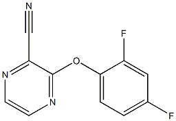 3-(2,4-difluorophenoxy)-2-pyrazinecarbonitrile Structure