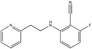 2-fluoro-6-{[2-(2-pyridyl)ethyl]amino}benzonitrile Struktur