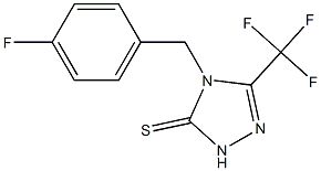 4-(4-fluorobenzyl)-5-(trifluoromethyl)-2,4-dihydro-3H-1,2,4-triazole-3-thione Struktur