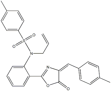 N1-allyl-N1-{2-[4-(4-methylbenzylidene)-5-oxo-4,5-dihydro-1,3-oxazol-2-yl]phenyl}-4-methylbenzene-1-sulfonamide 结构式