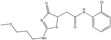 N1-(2-chlorophenyl)-2-{2-[(3-methoxypropyl)amino]-4-oxo-4,5-dihydro-1,3-thiazol-5-yl}acetamide
