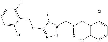 3-[(2-chloro-6-fluorobenzyl)sulfanyl]-5-{[(2,6-dichlorobenzyl)sulfinyl]methyl}-4-methyl-4H-1,2,4-triazole Structure