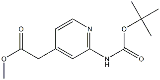 (2-tert-Butoxycarbonylamino-pyridin-4-yl)-acetic acid methyl ester Structure