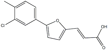 (E)-3-(5-(3-chloro-4-methylphenyl)furan-2-yl)acrylic acid Struktur