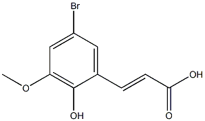 (E)-3-(5-bromo-2-hydroxy-3-methoxyphenyl)acrylic acid Struktur