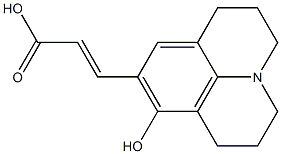(E)-3-(8-hydroxyjulolidine-9-yl)acrylic acid Struktur