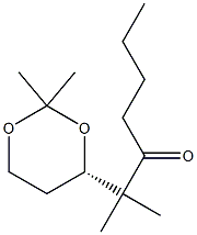 (S)-2-(2,2-dimethyl-1,3-dioxan-4-yl)-2-methylheptan-3-one Struktur