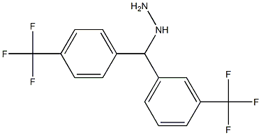 1-((3-(trifluoromethyl)phenyl)(4-(trifluoromethyl)phenyl)methyl)hydrazine Structure