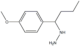 1-(1-(4-methoxyphenyl)butyl)hydrazine Struktur