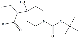 2-(1-(TERT-BUTOXYCARBONYL)-4-HYDROXYPIPERIDIN-4-YL)BUTANOIC ACID Structure