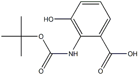 2-t-BOC-amino-3-hydroxybenzoic acid 化学構造式