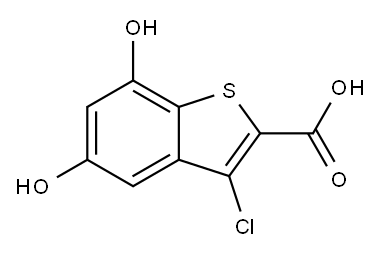 3-chloro-5,7-dihydroxybenzo[b]thiophene-2-carboxylic acid Structure