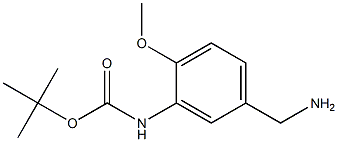 tert-butyl 5-(aminomethyl)-2-methoxyphenylcarbamate Structure