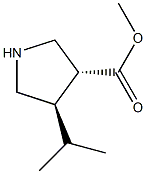 Trans (+/-) 4-Isopropylpyrrolidine-3-Carboxylic Acid Methyl Ester Structure