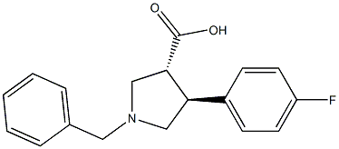 Trans (+/-) 1-Benzyl-4-(4-Fluorophenyl)Pyrrolidine-3-Carboxylic Acid Struktur