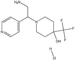 1-(2-Amino-1-(Pyridin-4-Yl)Ethyl)-4-(Trifluoromethyl)Piperidin-4-Ol Hydrochloride Structure
