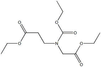 N-(3-丙酸乙酯基)-N-乙氧羰基-甘氨酸乙酯 结构式