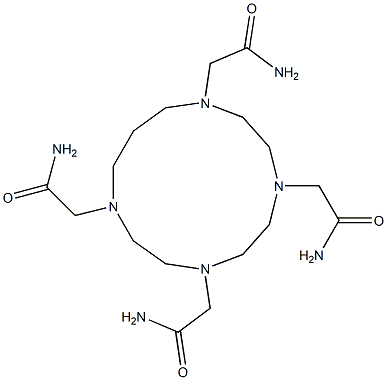 1,4,7,10-Tetrakis(aminocarbonylmethyl)-1,4,7,10-tetraazacyclotridecane Structure