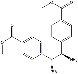 (R,R)-1,2-二(4-甲氧基羰基苯)-1,2-乙二胺 结构式