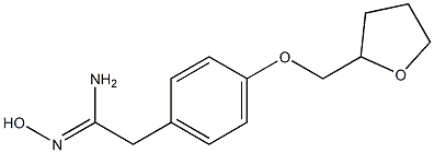 (1Z)-N'-hydroxy-2-[4-(tetrahydrofuran-2-ylmethoxy)phenyl]ethanimidamide 结构式