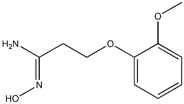 (1Z)-N'-hydroxy-3-(2-methoxyphenoxy)propanimidamide Structure