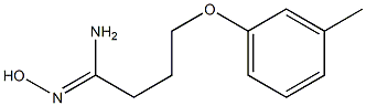 (1Z)-N'-hydroxy-4-(3-methylphenoxy)butanimidamide Structure