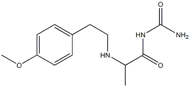 (2-{[2-(4-methoxyphenyl)ethyl]amino}propanoyl)urea Struktur
