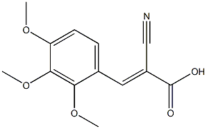 (2E)-2-cyano-3-(2,3,4-trimethoxyphenyl)acrylic acid Struktur