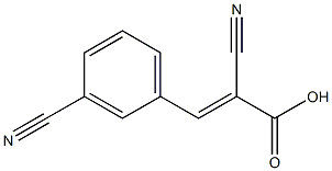 (2E)-2-cyano-3-(3-cyanophenyl)acrylic acid Struktur