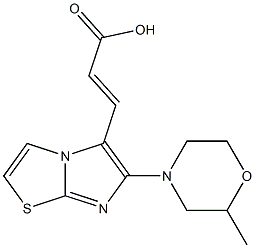 (2E)-3-[6-(2-methylmorpholin-4-yl)imidazo[2,1-b][1,3]thiazol-5-yl]acrylic acid Structure