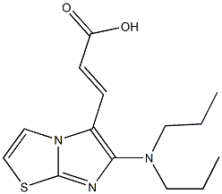 (2E)-3-[6-(dipropylamino)imidazo[2,1-b][1,3]thiazol-5-yl]acrylic acid Struktur