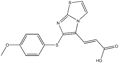 (2E)-3-{6-[(4-methoxyphenyl)thio]imidazo[2,1-b][1,3]thiazol-5-yl}acrylic acid Structure