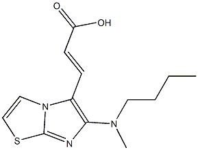 (2E)-3-{6-[butyl(methyl)amino]imidazo[2,1-b][1,3]thiazol-5-yl}acrylic acid Structure