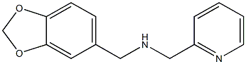 (2H-1,3-benzodioxol-5-ylmethyl)(pyridin-2-ylmethyl)amine Struktur