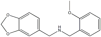 (2H-1,3-benzodioxol-5-ylmethyl)[(2-methoxyphenyl)methyl]amine Structure