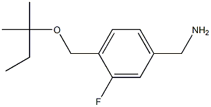 (3-fluoro-4-{[(2-methylbutan-2-yl)oxy]methyl}phenyl)methanamine Struktur